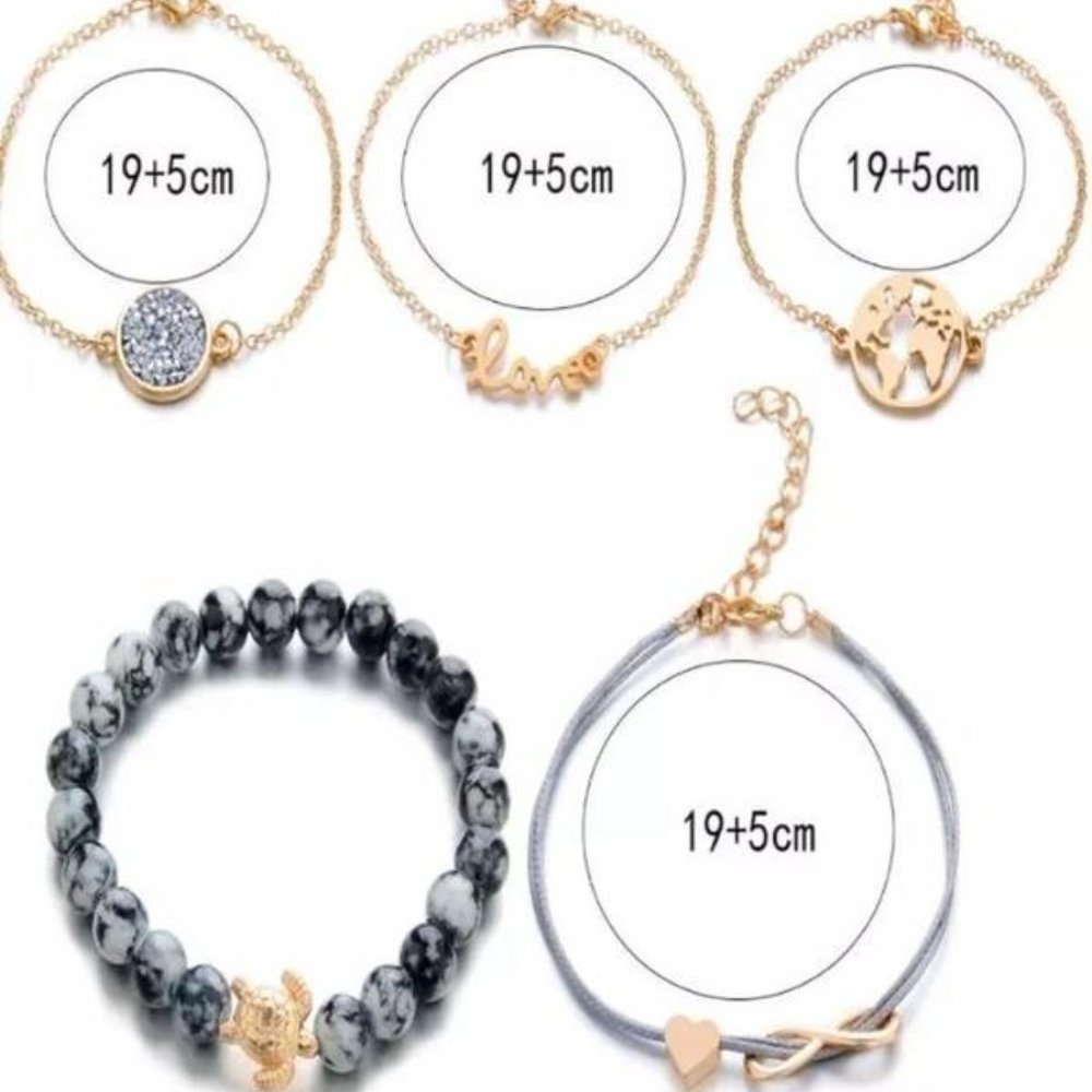 Winter Sale❄️ Tortoise Charm Bracelet Set - Picture 3 of 5